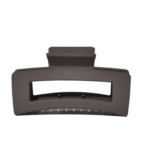 Medium Rectangle Claw Clip Grey Matte