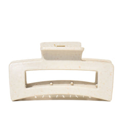 Medium Rectangle Claw Clip Vanilla Bean Cream