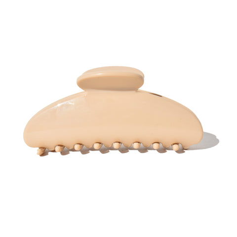 Medium Half Moon Claw Clip Beige