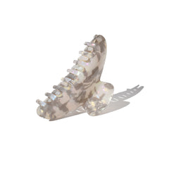 Large Half Moon Claw Clip Smokey Pearl