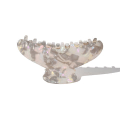 Large Half Moon Claw Clip Smokey Pearl