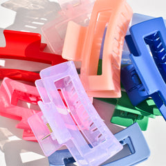 Medium Rectangle Claw Clip Y2K Purple