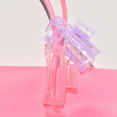 Medium Rectangle Claw Clip Y2K Pink