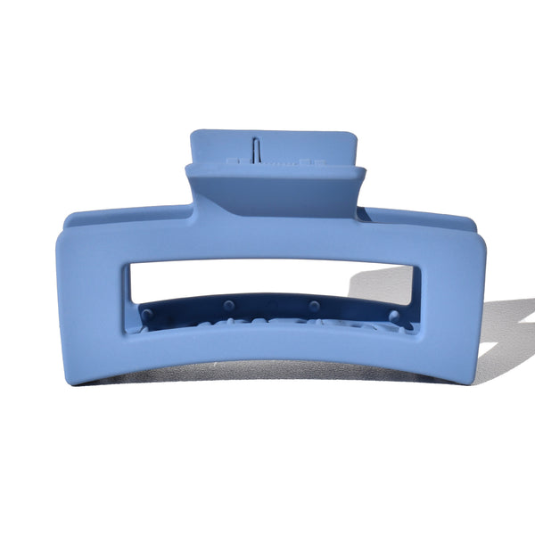Medium Rectangle Claw Clip Denim Blue