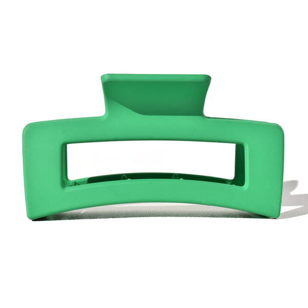 Medium Rectangle Claw Clip Lucky Green