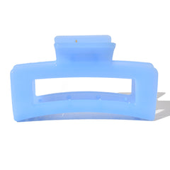 Medium Rectangle Claw Clip Jelly Blue