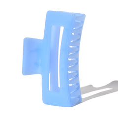 Medium Rectangle Claw Clip Jelly Blue