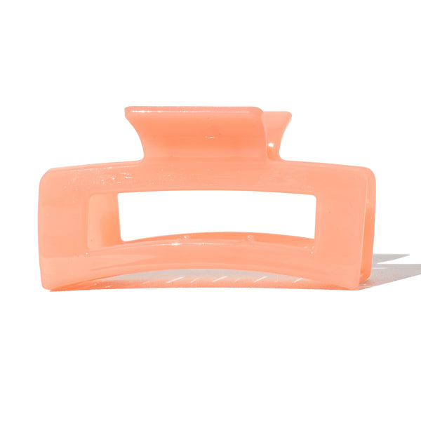 Medium Rectangle Claw Clip Jelly Peach