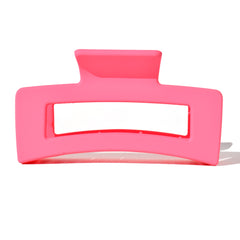 Medium Rectangle Claw Clip Lolly Pink