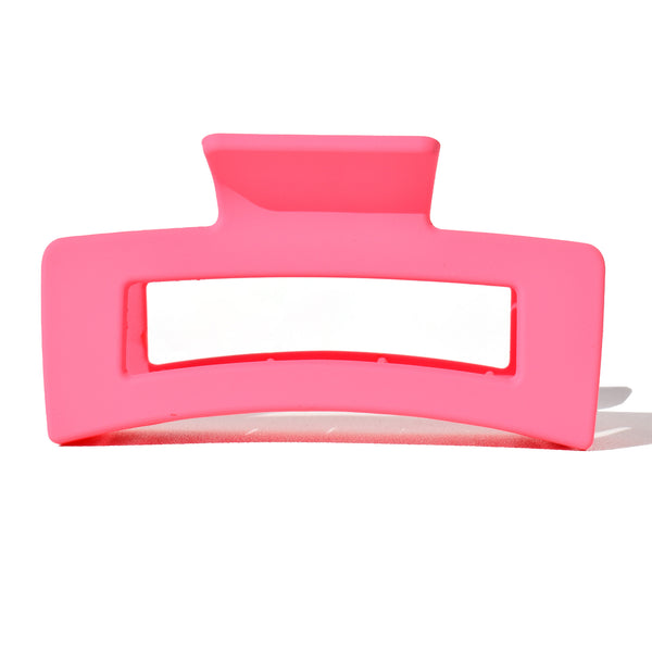 Medium Rectangle Claw Clip Lolly Pink