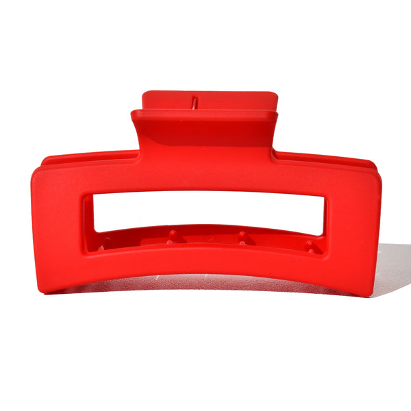 Medium Rectangle Claw Clip Red Flag