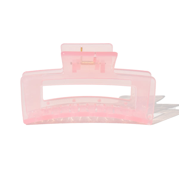 Medium Rectangle Claw Clip Y2K Pink