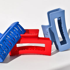 Medium Rectangle Claw Clip Denim Blue