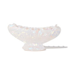 Large Half Moon Claw Clip White Pearl